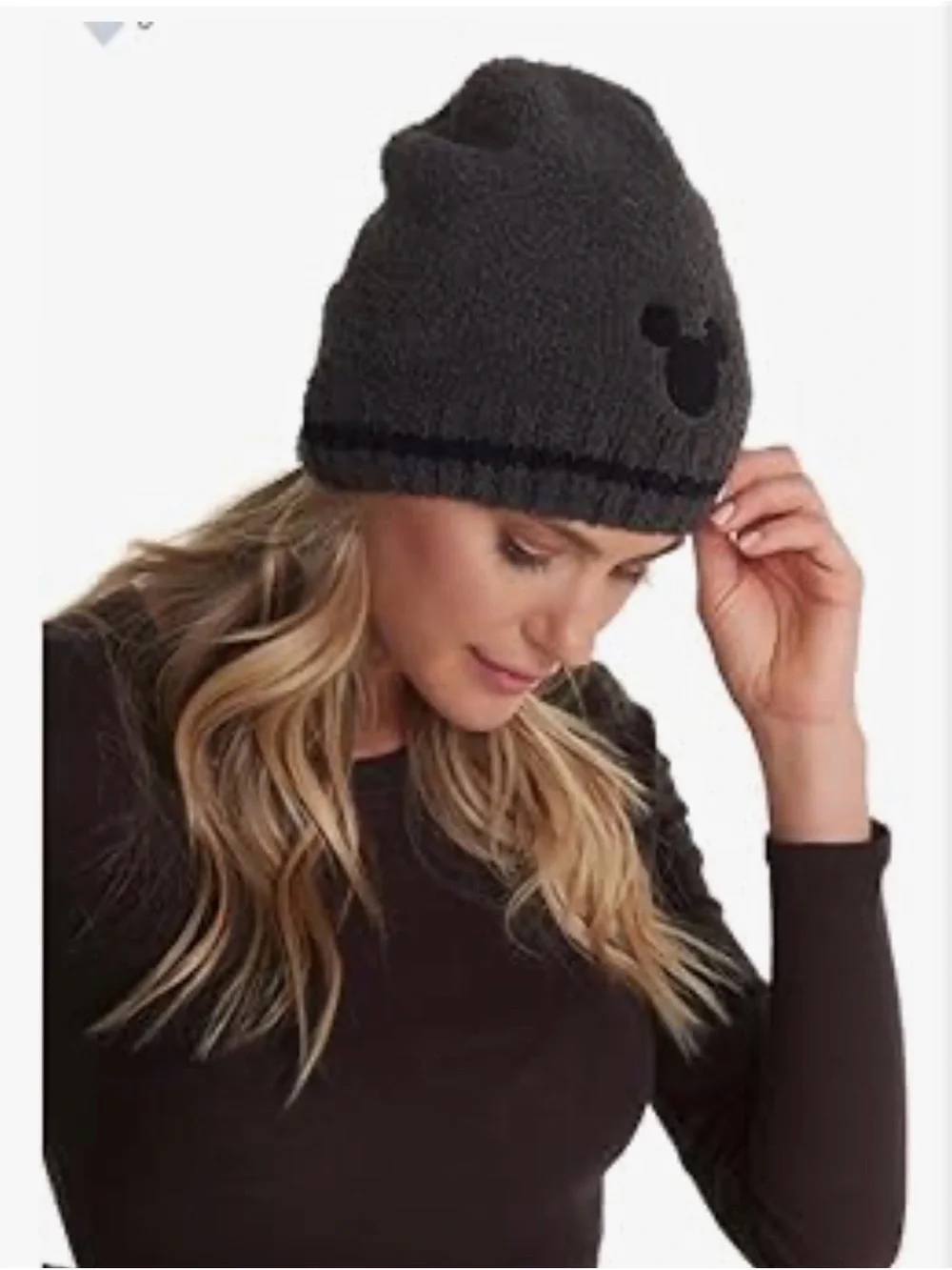 Barefoot Dreams CozyChic Adult Classic Mickey Mouse Beanie Disney Series Gray - Picture 2 of 8
